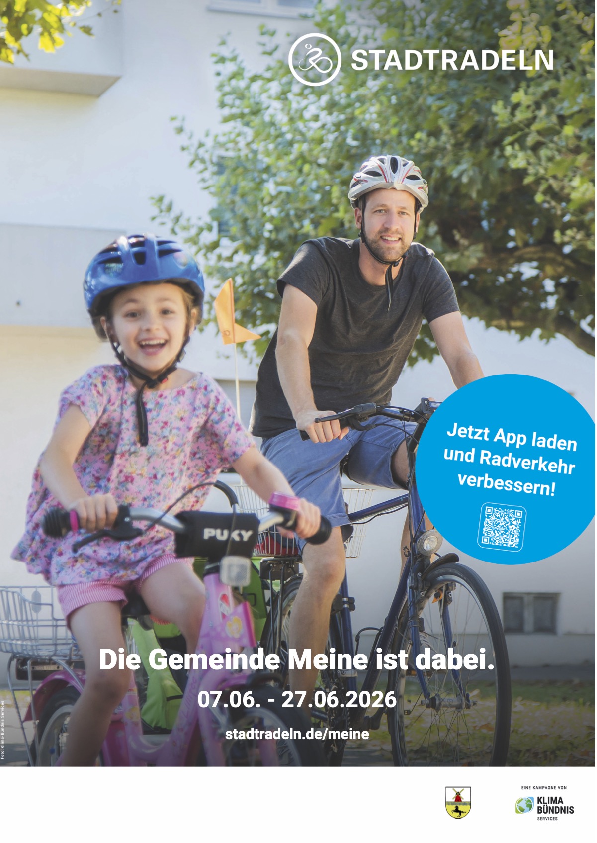 Bild mit Personen auf Fahrrädern